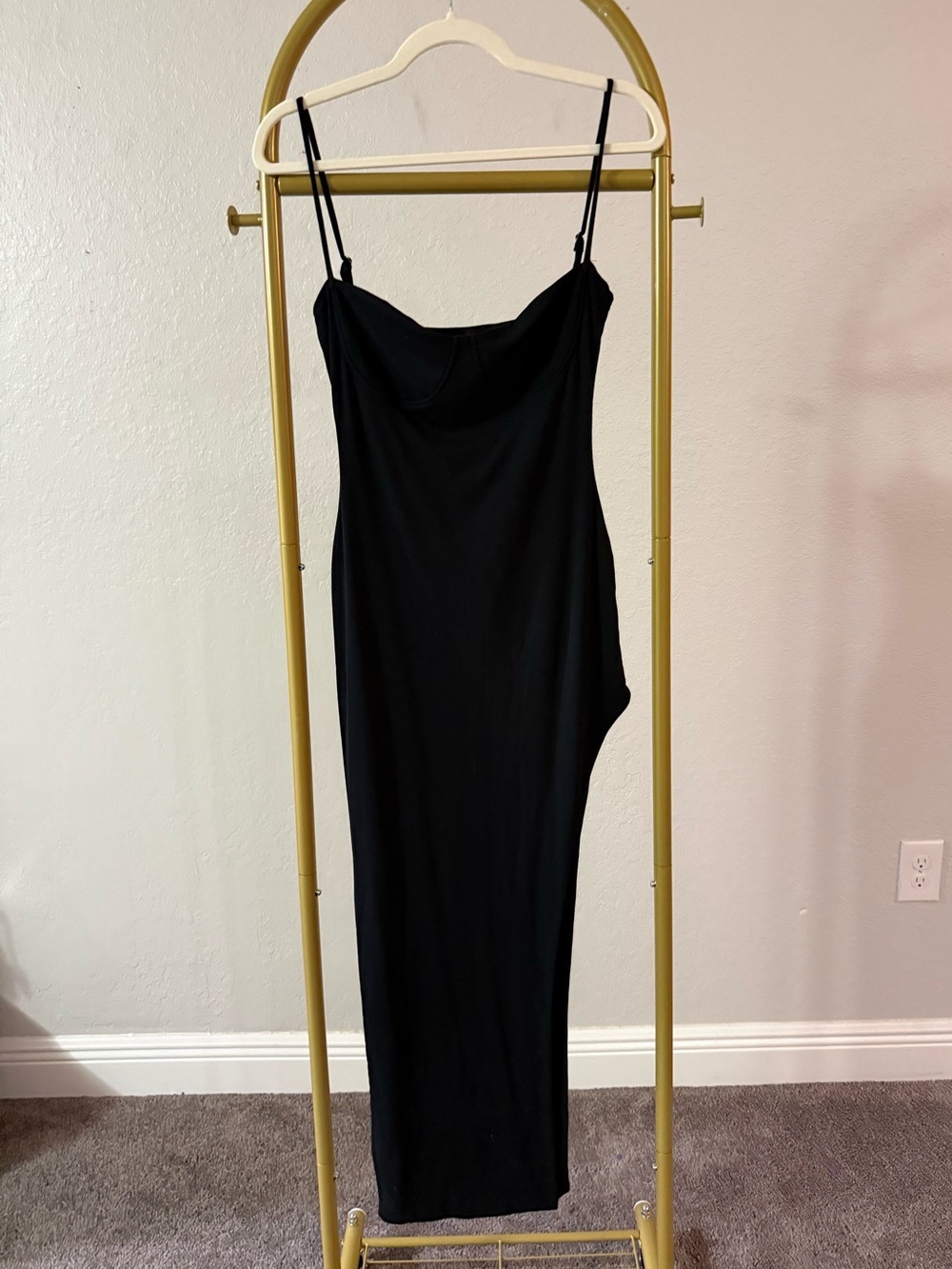 🖤 Hello Molly Black Cowl Neck Maxi Slip Dress | Size S / US 4 - Picture 2 of 8